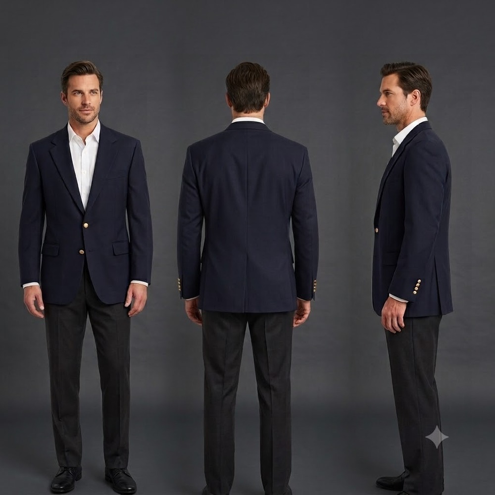 Jos A. Bank Suit Blazer Mens 44L Black Long Sleeve Single Breasted Classic USA
